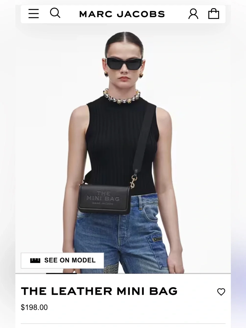 Marc Jacobs Black The Mini Bag in Black Leather - Picture 5 of 5